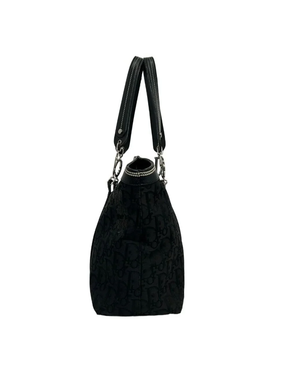 Dior Tote Flower Black Leather